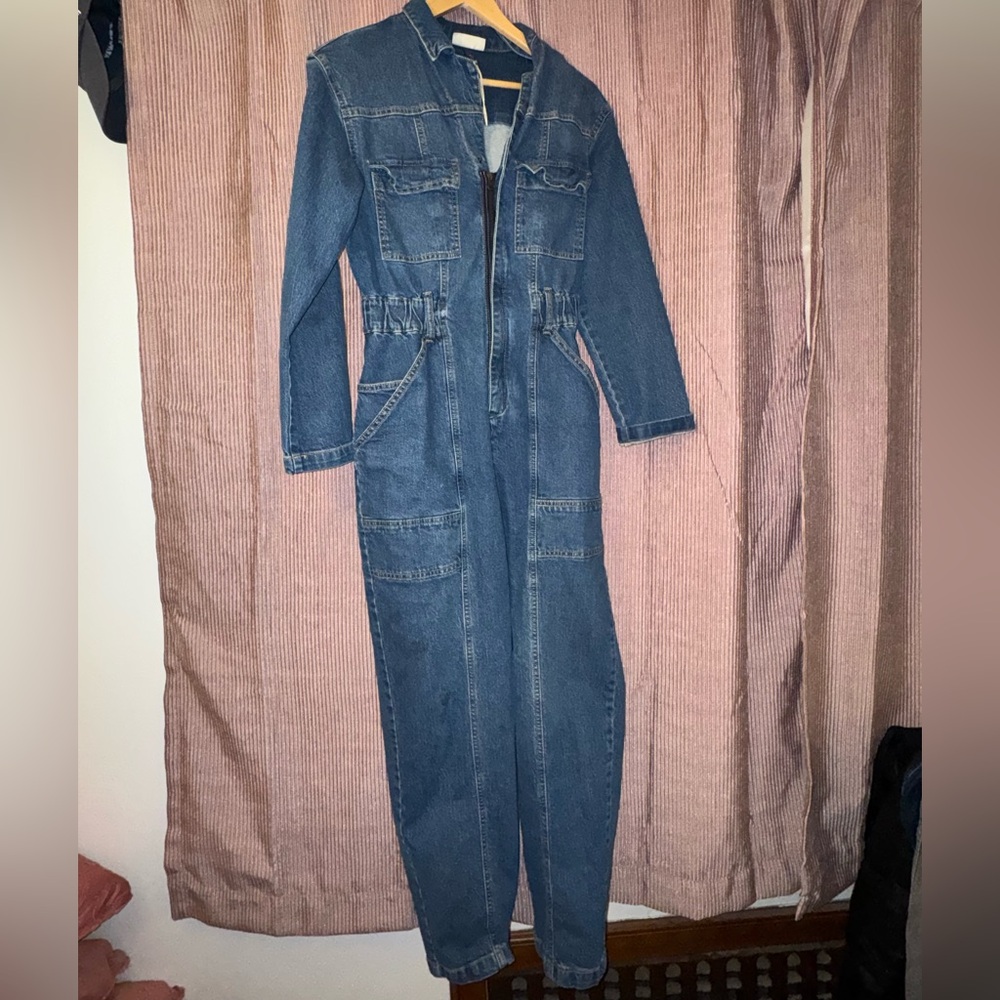 Chic Blue Denim Jumpsuit